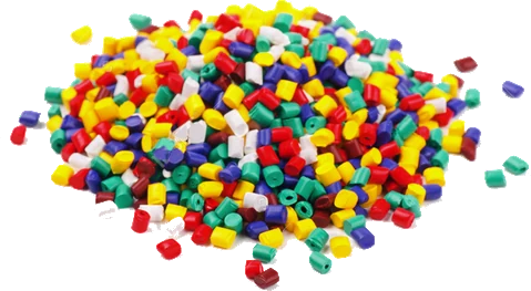 Renkli plastik granüller